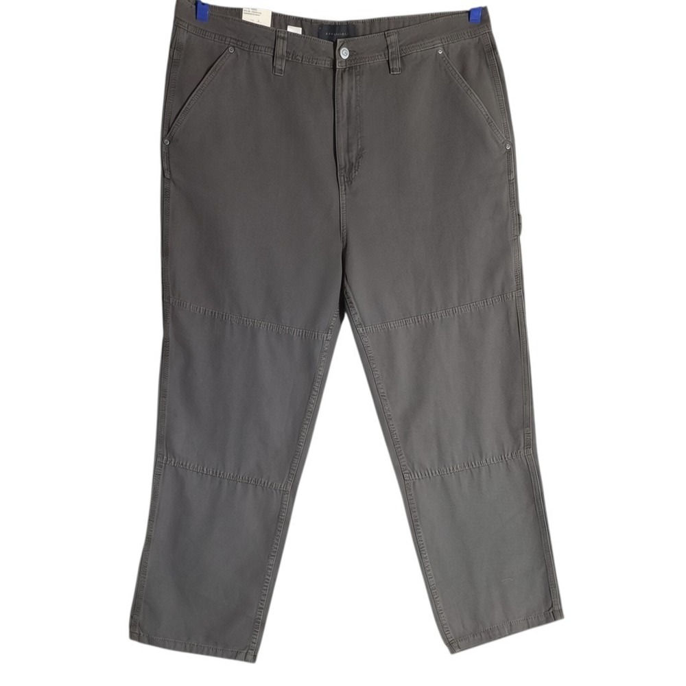 Aero Men's Carpenter Pants 40x30 Charcoal Grey Canvas Straight Work Utility NWT